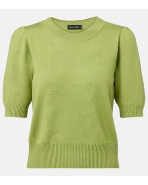 Oscar de la Renta Virgin Wool Jumper - Green