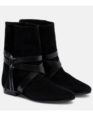 Isabel Marant Ankle Boots Rejen Aus Veloursleder - Schwarz