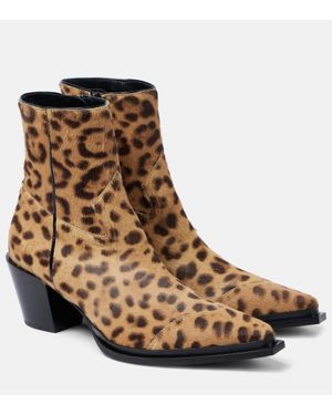 Jimmy Choo Botines Cece 60 De Pelo De Becerro Estampados - Marrón