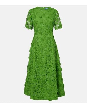 LEO LIN Caroline Lace Midi Dress - Green