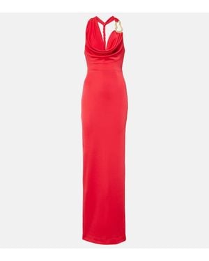 Rebecca Vallance Abito Lungo Carmine - Rosso