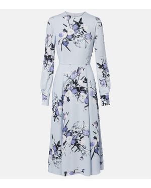 Erdem Floral Midi Dress - Blue