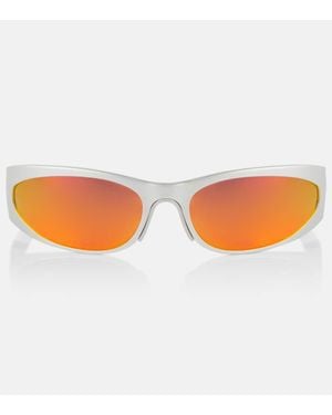 Balenciaga Occhiali Da Sole Ovali Reverse Xpander - Arancione