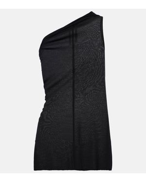 Rick Owens Athena Draped One-shoulder Top - Black