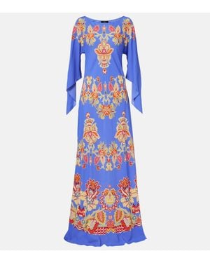 Etro Printed Maxi Dress - Blue