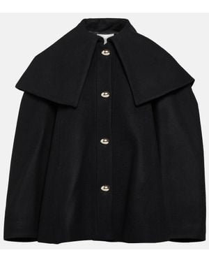 Nina Ricci Mantel Aus Einem Wollgemisch - Schwarz