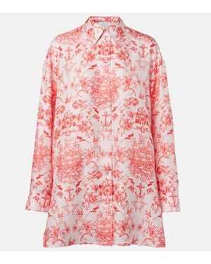 McQueen Printed Silk Shirt - Pink