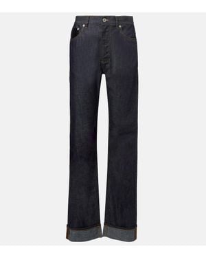 Bottega Veneta Jean Droit A Taille Basse - Bleu