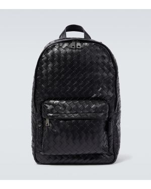 Bottega Veneta Rucksack Intrecciato Aus Leder - Schwarz
