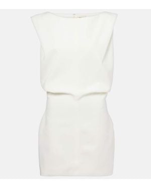 KHAITE Toma Cotton Canvas Minidress - White