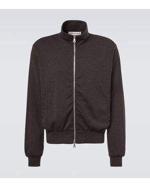 Our Legacy Bomberjacke Mob Aus Rippstrick - Schwarz