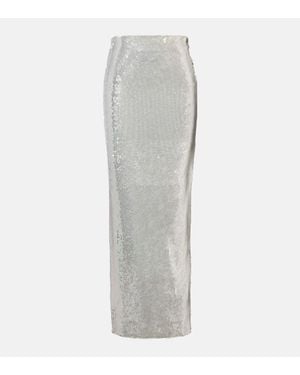 ROTATE BIRGER CHRISTENSEN Sequined Maxi Skirt - Grey