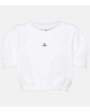 Vivienne Westwood Orb Cropped Cotton Jersey T-Shirt - White