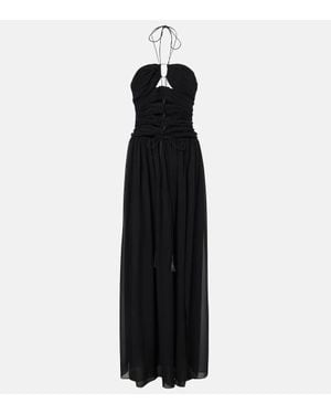 Tom Ford Cutout Silk Gown - Black