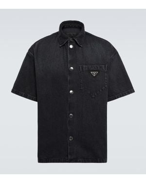 Prada Hemd Aus Denim - Schwarz
