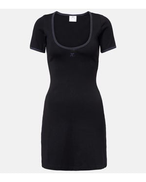 Courreges Holistic Cotton Minidress - Black