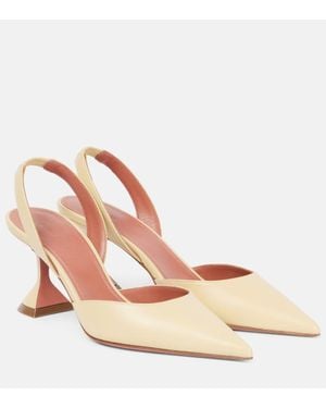 AMINA MUADDI Slingback-Pumps Holli 70 Aus Leder - Pink