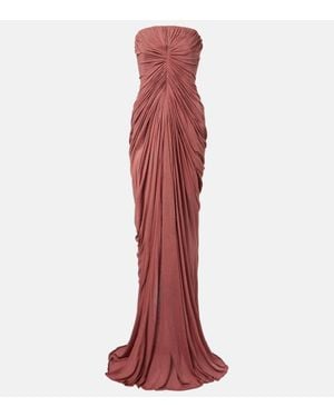 Rick Owens Radiance Gathered Cotton Bustier Gown