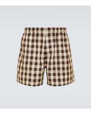 Bode Shorts Gilbert Check - Bianco