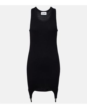 Jean Paul Gaultier Minikleid Aus Baumwoll-Jersey - Schwarz