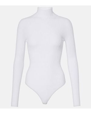 Alaïa Body Aus Jersey - Weiß