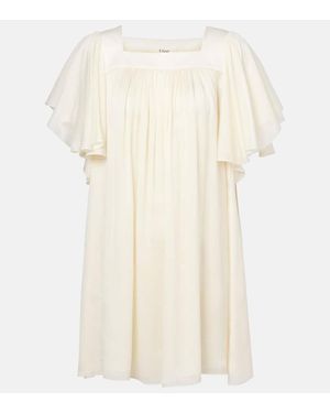 Chloé Ro33 Silk Minidress - Natural
