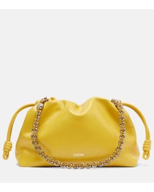 Loewe Flamenco Medium Leather Clutch - Yellow
