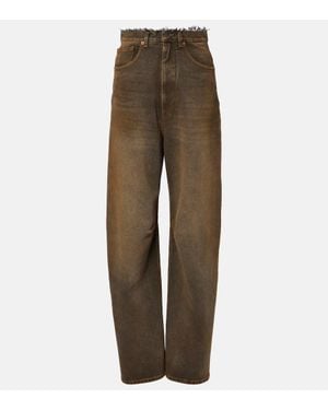 MM6 by Maison Martin Margiela Straight Jeans Faded - Braun