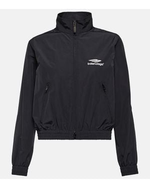 Balenciaga 3B Sports Icon Poplin Track Jacket - Blue