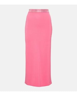 David Koma Gonna Midi Con Cristalli - Rosa