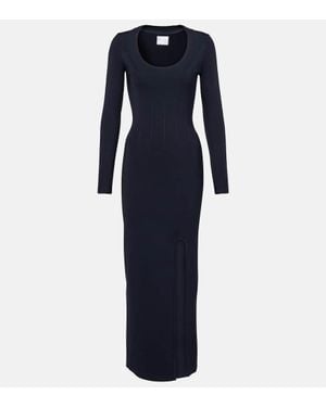 Galvan London Robe Longue Atalanta - Bleu