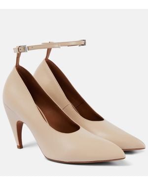 Alaïa Shark Leather Pumps - Natural