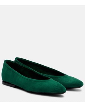 Loro Piana Ballerinas Primula Aus Veloursleder - Grün