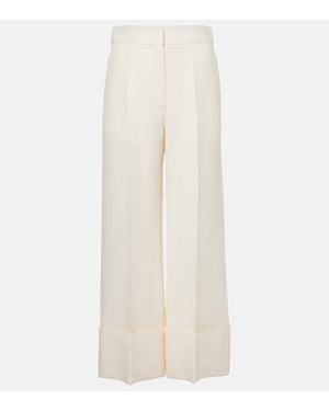 Valentino Pantaloni A Gamba Larga - Bianco