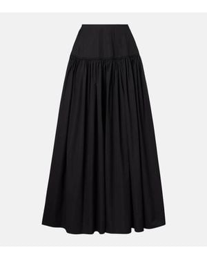 Alaïa Maxirock Aus Baumwollpopeline - Schwarz
