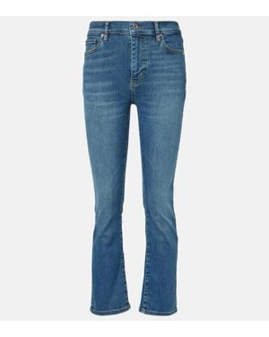 FRAME Jeans Regular Le High Straight Cropped - Blu