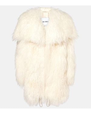 The Attico Shearling Coat - Natural