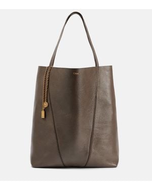 Chloé Borsa Spin Large - Marrone