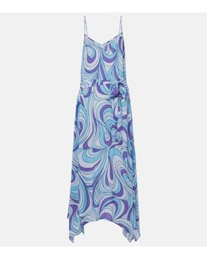 Melissa Odabash Bedrucktes Maxikleid Adelyn - Blau
