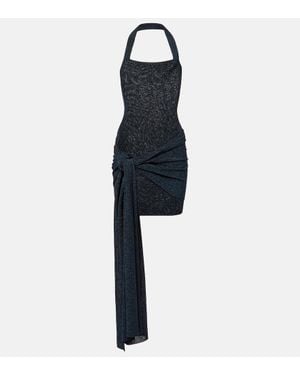 AYA MUSE Minikleid Aus Lame - Blau