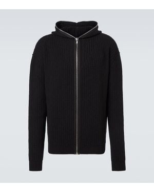 Rick Owens Pull Zippe En Laine - Noir
