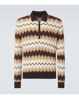 Missoni Polopullover Aus Baumwolle Und Wolle - Natur