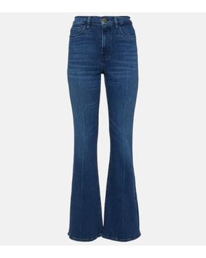 FRAME High-Rise Flared Jeans Le Easy Flare - Blau