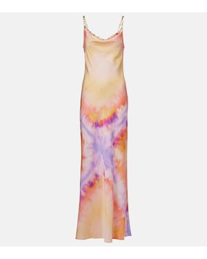 Rabanne Abito Sottoveste Tie-Dye - Rosa