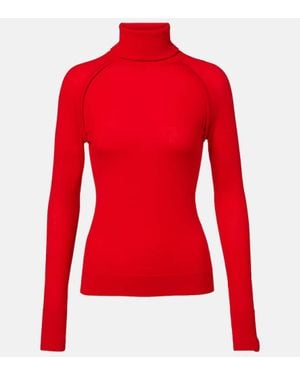 Victoria Beckham Wool Turtleneck Sweater - Red