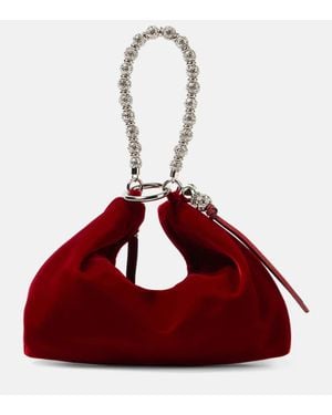 Jimmy Choo Clutch Callie De Terciopelo - Rojo