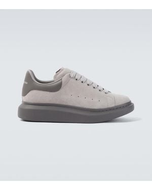 McQueen Oversized Suede Trainers - Grey