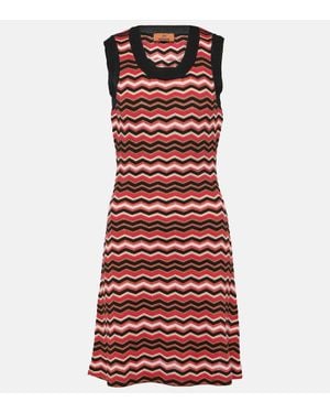 Missoni Zigzag Pattern Short Dress - Red
