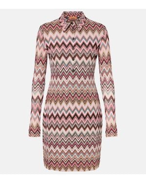 Missoni Cotton-Blend Minidress - Pink