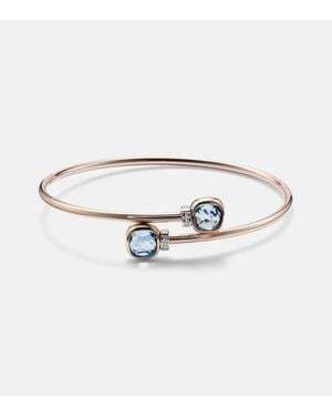 Pomellato Nudo 18Kt Bangle With Diamonds And Topaz - White